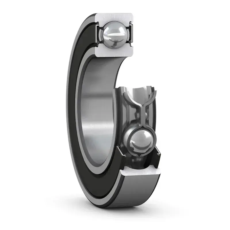 Rubber sealed deep groove ball bearing 